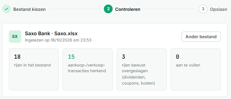 Transacties opladen